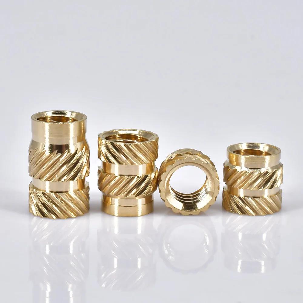 M2 M2.5 M3 M4 M5 M6 M8 Inserti Filettati in Ottone Riscaldabili Double Twilled Filettatura Zigrinata Inserti per Stampante 3D Dadi a Fusione a Caldo Punte per Saldatura