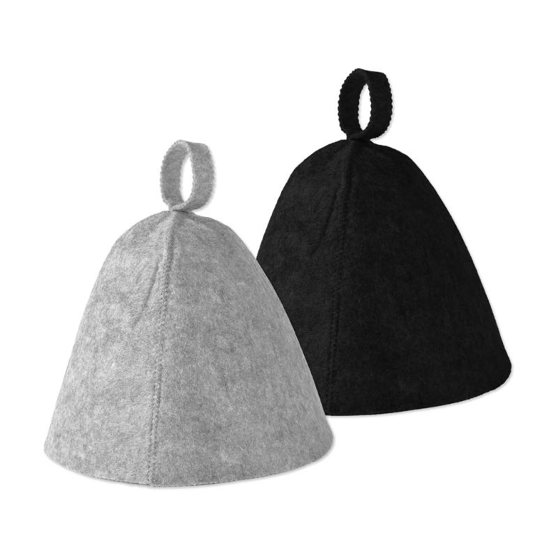 2Pieces Sauna Hat Set Comfortable Sauna Caps Travel Sauna Hat High Absorbency Felt Texture Perfect for Spa and Sauna Use