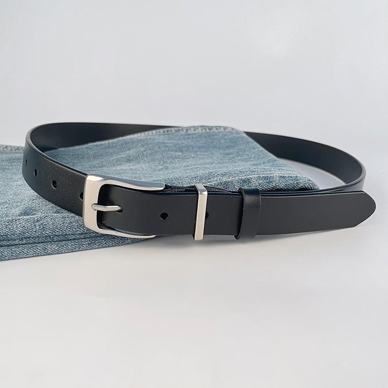 

Top Layer Cowhide Retro Genuine Leather Women s Belt Cowhide with Casual Pants Jeans Decorative Women s Belt 105cm with Buckle