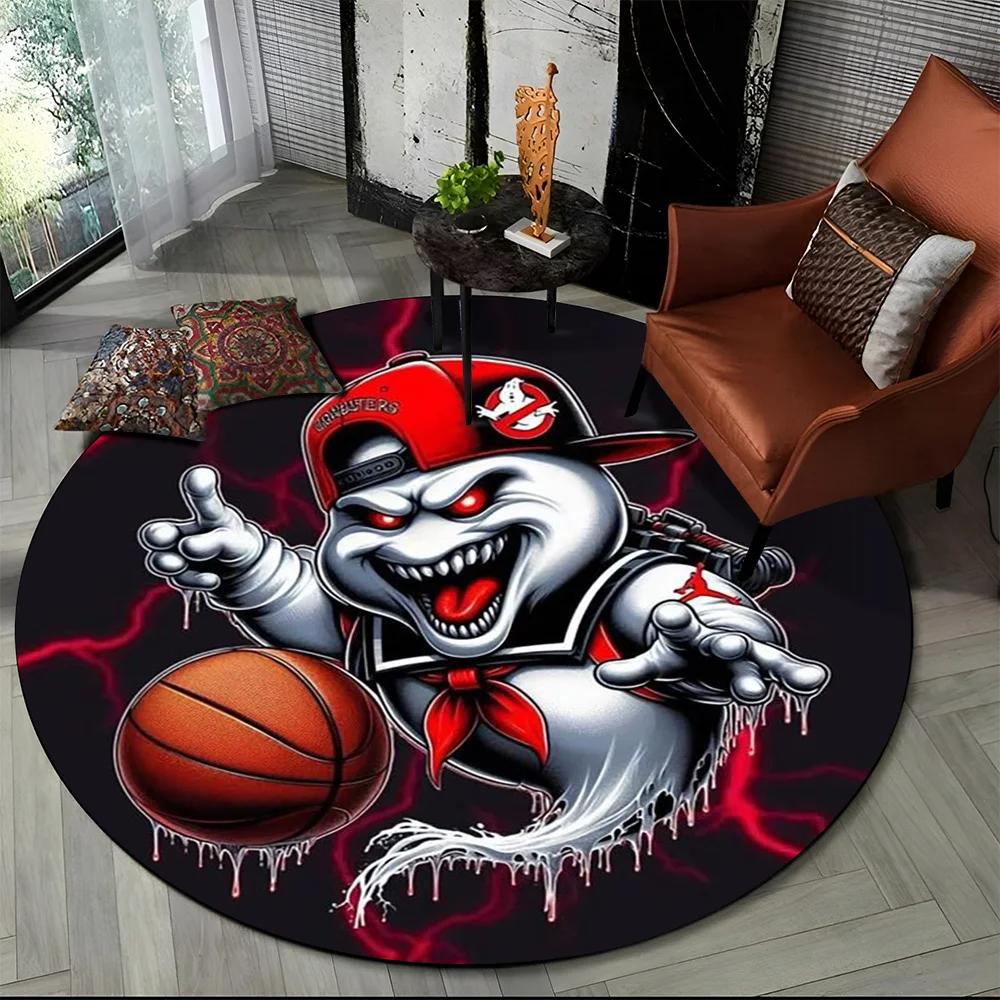 26 Style New G-Ghostbusters Horror Movie Cartoon Round Carpet Rug for Bedroom Living Room Sofa Decoration,pet Decor Floor Mat