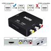 HDTV To AV RCA Adapter HDMI Converter MINI Box RCA AV CVSB LR Video Composite AV Scaler Converter For PC HDTV Projector
