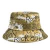 Tie Hat Fishermans Dyed Graffiti Big Eaf Simple  Fashionable Printed Pot Hat