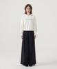 COVERNAT WOMAN Double-Pleat Elastic Waist Wide Pants Black