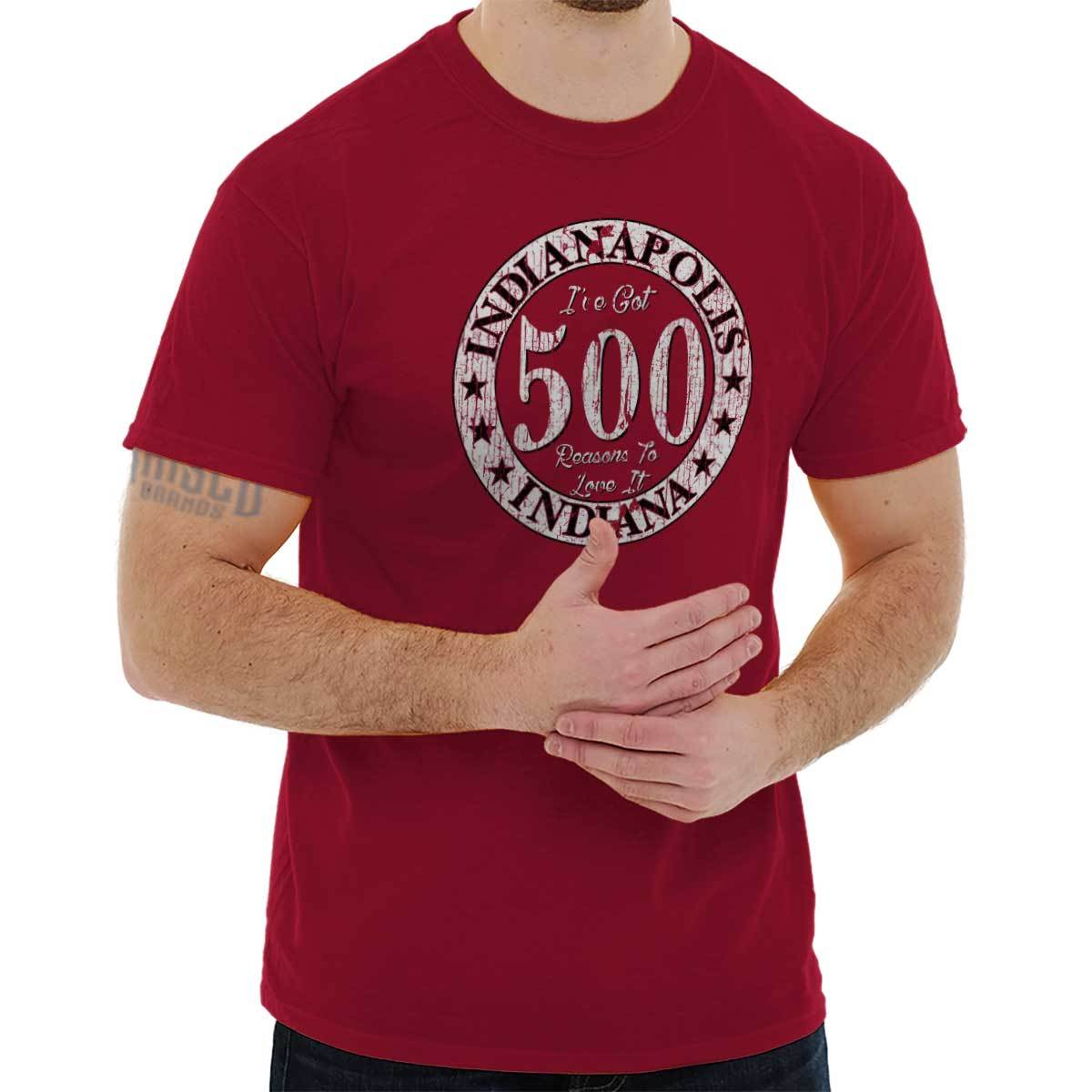 500 Reasons To Love Indianapolis Indiana Racing Souvenir T Shirt Tee XXXL