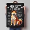 Anatomy of a Shiba Inu Metal Signs Animal Poster Garden Decorations Custom Tinplate Sign for Wall Art Decoration Room Decor Bar
