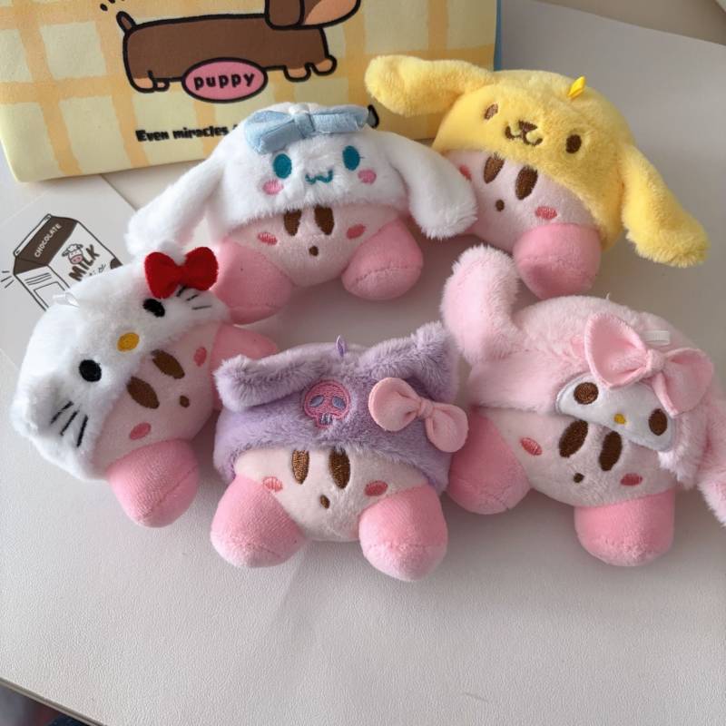 Kirby Plush Keychain With Crystal Soft Material For Kids And Collectors