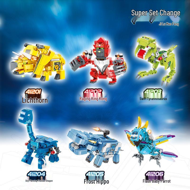 Enlighten Transforming Beast Cube Building Blocks for Kids - Models 41201 To 41206