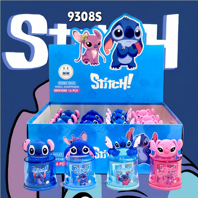 Disney Temperamatite Bambola Stitch, Temperamatite Cartone Animato Carino per Studenti, Cancelleria Lilo & Stitch, Materiale Scolastico