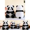 Panda Plush Toy With Pp Cotton Filling Soft Short Fur Stuffed Animal Gift For Kids