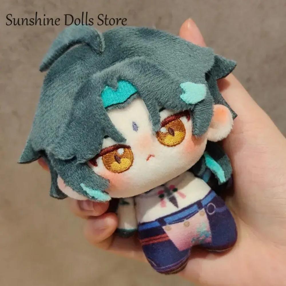 Xiao Genshin Impact 10cm Cute Anime Plush Cotton Doll Attribute Print Starfish Body Backpack Pendan Toys Cosplay Dango Xmas Gift
