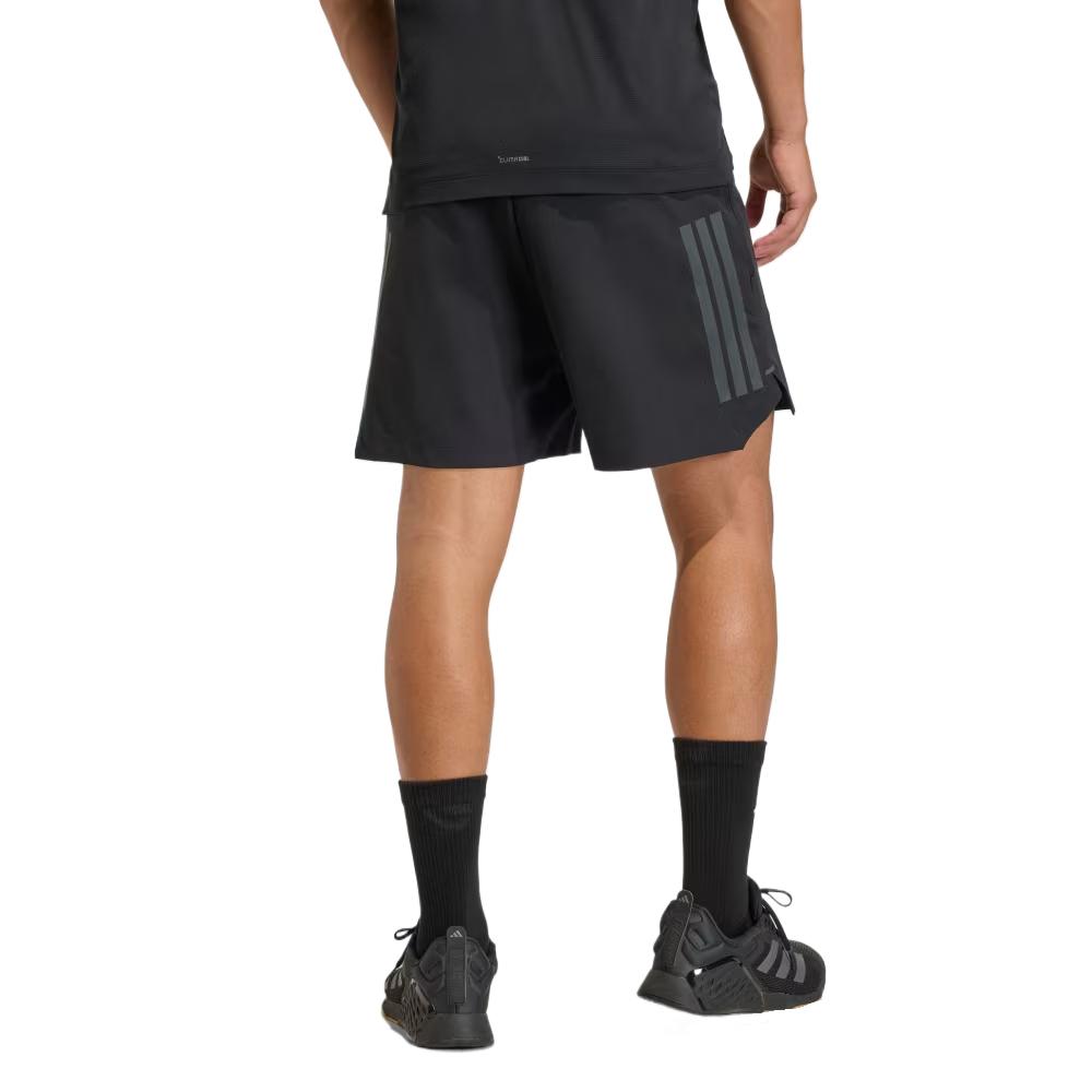 Adidas 3-Stripes Workout Power Solid Color Elastic Waist Mid-Rise Sports Shorts Men shorts KD0353