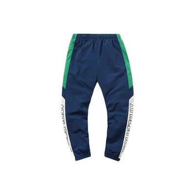 Li Ning Cuffed Printed Sports Long Pants Couple Style Men Pants Navy-Blue AYKQ184-2