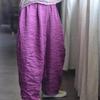 Johnature Women Solid Color Wide Leg Pants Elastic Waist Spring Trouser Casual Women Long Pants
