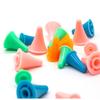 8 kegelförmige Stricknadelkappen-Spitzenschutz aus Gummi in verschiedenen Farben für Strick- und Nähzubehör.