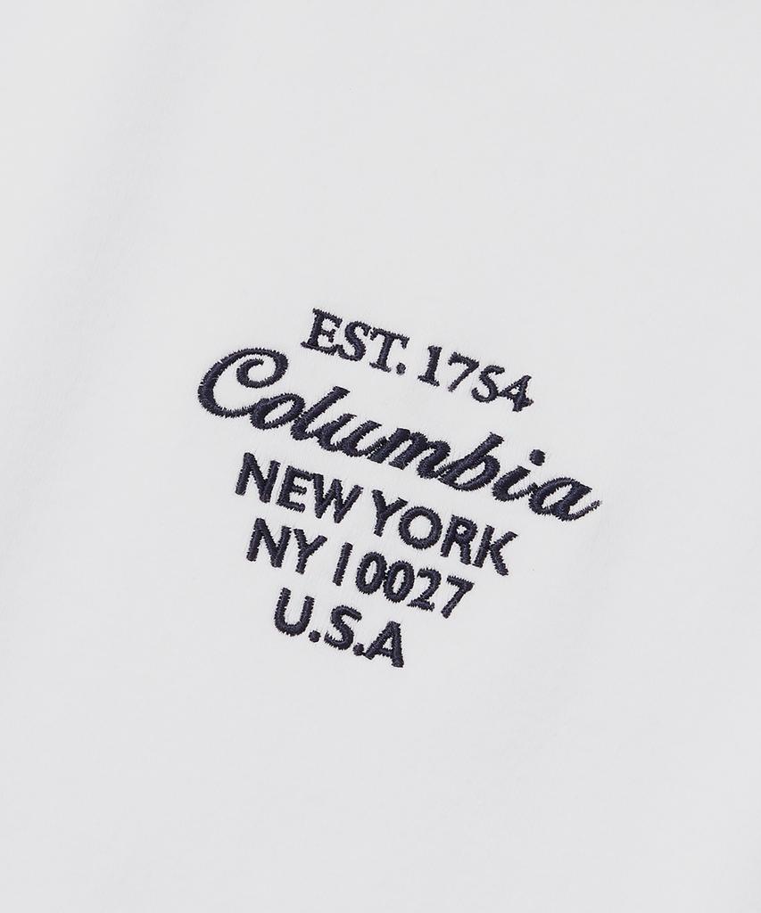 COLUMBIA UNIVERSITY Cu Big Script Women Crop S/S T-Shirts White