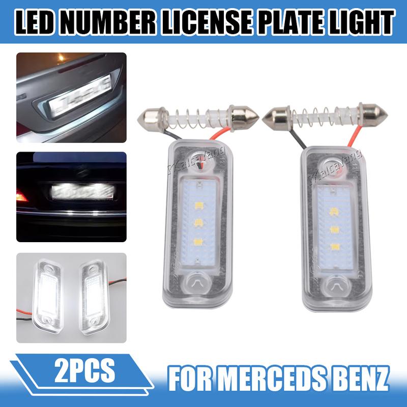 12V For Mercedes Benz W203 W211 C219 R171 CLS SLK Car Licence Plate Light Rear Signal Lamp Illumination Automotive Accessories