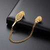 Cazador Stainless Steel Tennis Racket Ball Trendy Lapel Pins Brooch for Women Men Badges Jewelry Tennis Enthusiasm New Gifts