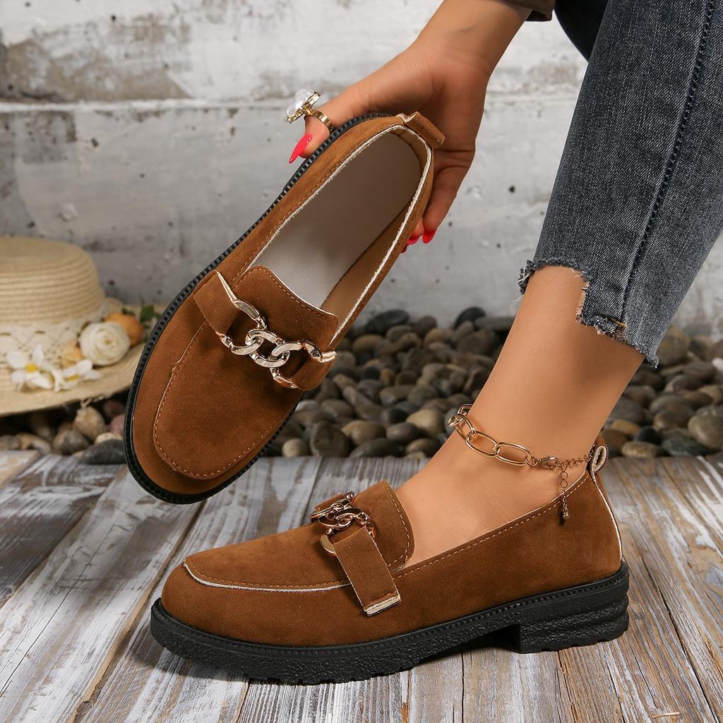 Women's Shoes Foreign Trade British Style Small Leather Shoes Women's 2025 New Thick Heel Round Head Single Shoes Women's Shoes Platform Shoes Spr