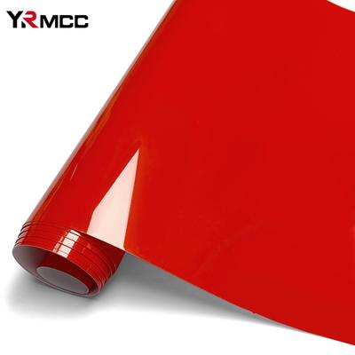 PET Glänzend Rot Auto Vinyl Folie Auto Folierung Rolle Folie Fahrzeug Aufkleber Luftblasenfrei Motorrad Auto Dekoration Zubehör