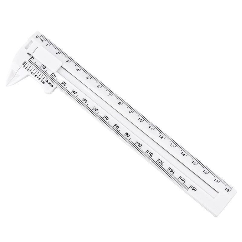 Double Scale Plastic Vernier Caliper - Student Mini Measurement Ruler