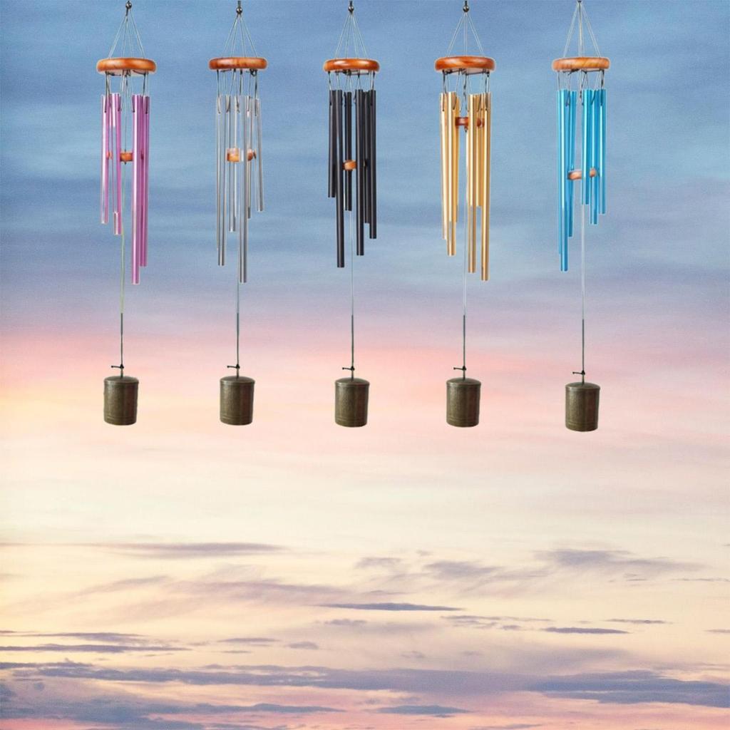 Aluminum Wind Chimes  26 Inches Aluminum Tubing Porch Windchime courtyard garden metal bass decorative pendant wind chimes