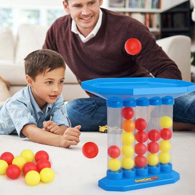 Kids Bouncing Family Party Board Game Adults Kids Ball Multi-players Interactive Four-Line Colorful Ball Shots Desktop Game