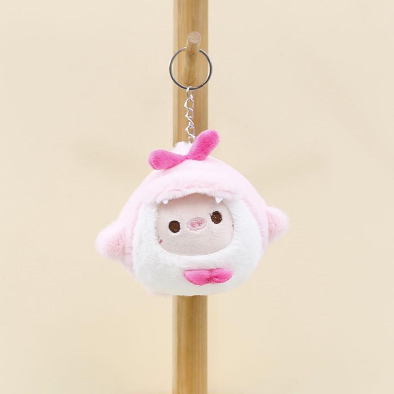 Adorable Plush Pig Keychain Soft Stuffed Animal Toy Cute Piggy Bag Charm