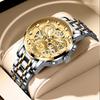 Quartz Movement Hollow Waterproof Watch Men's European and American Calendar Watch Men's