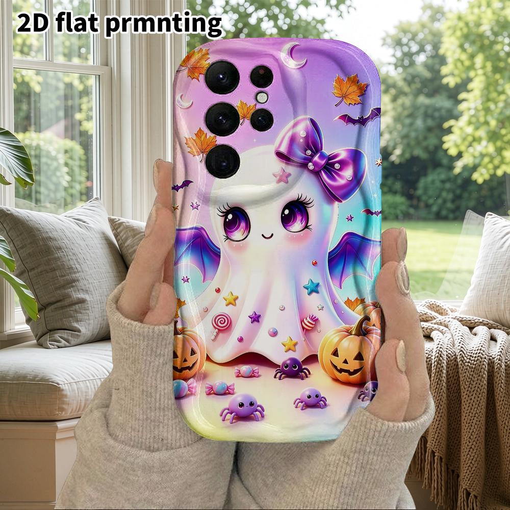 Phone Case: 2D Flat Samsung Galaxy A34 A35 M05 M06 S20 S22 S21 FE Plus 5G Protective Case, Couple Style, Gradient Background, Christmas and Halloween 