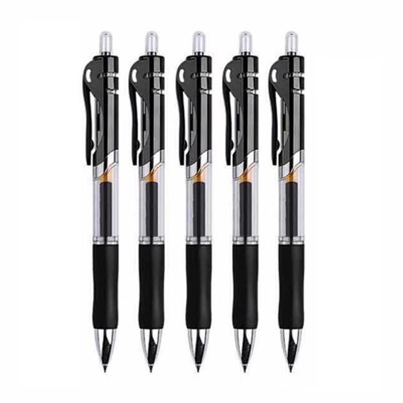 K35 Click-Action 0.5mm Bullet Tip Pen - Red, Black, Blue - Smooth Refill Water-Based Signature Pen for Office Use