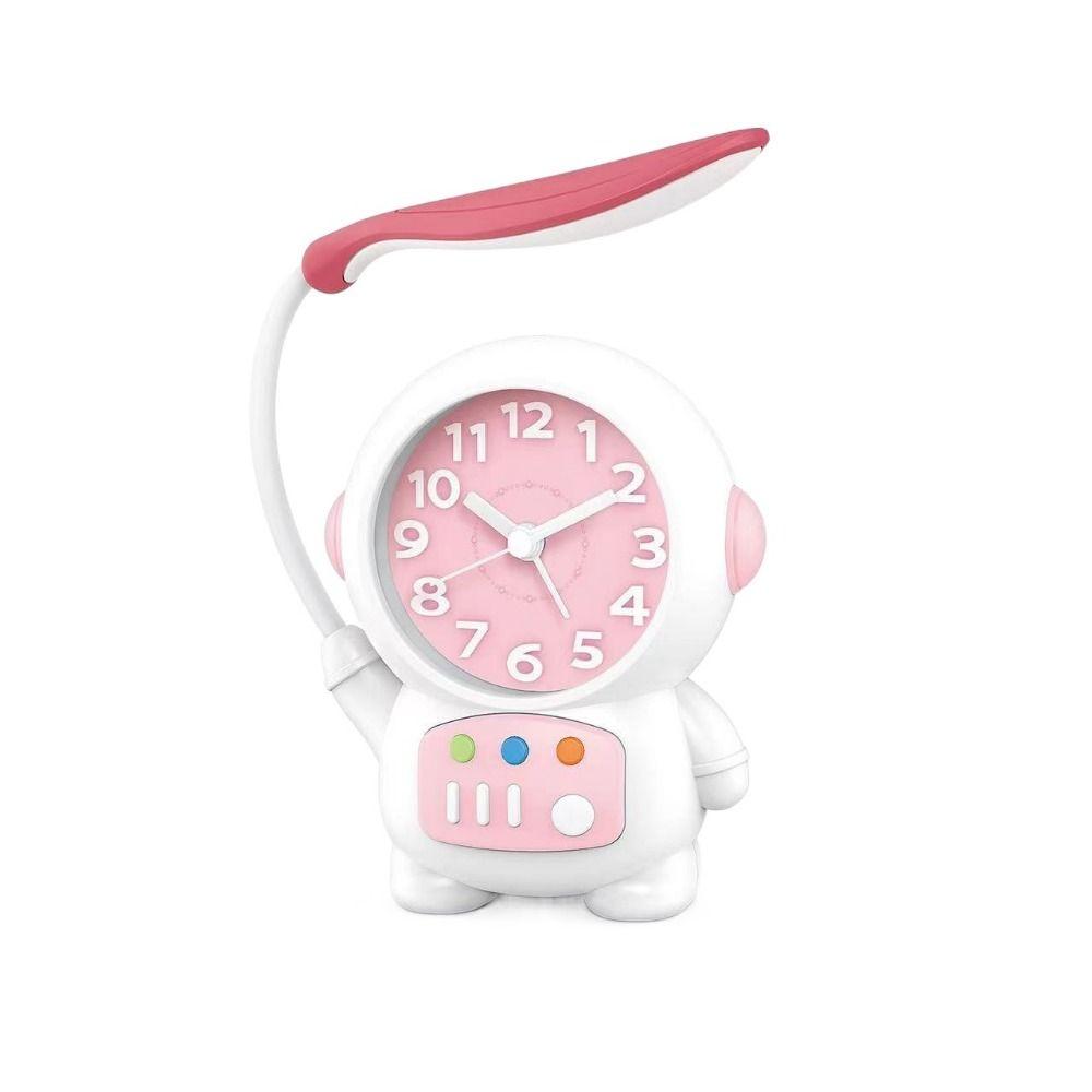 Astronaut Shaped Astronaut Desk Lamp Plastic Bedside Clocks Glowing Alarm Clock  Kids