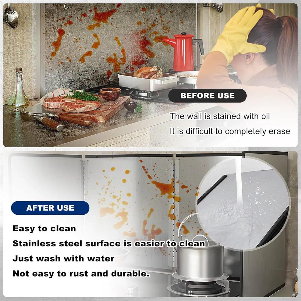 Gasherd-Ölspritzschutz – Faltbare verzinkte Wärmeisolierplatte, ölbeständig und -Schutz für den Heimgebrauch