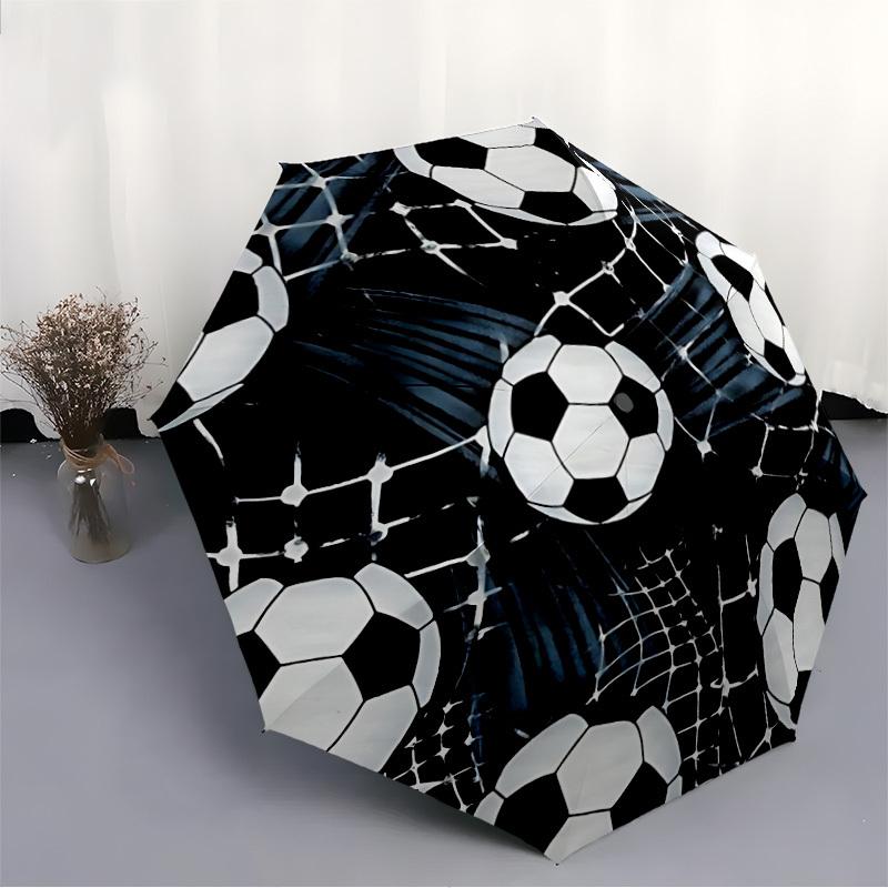 1pc Soccer Goals Automatic Open/Close Umbrella with Folding Feature Compact Travel Umbrella, Lightweight Design, for Commuting, Business085