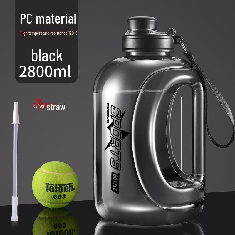 Large Capacity Portable Plastic Water Cup with Straw for Summer Sports