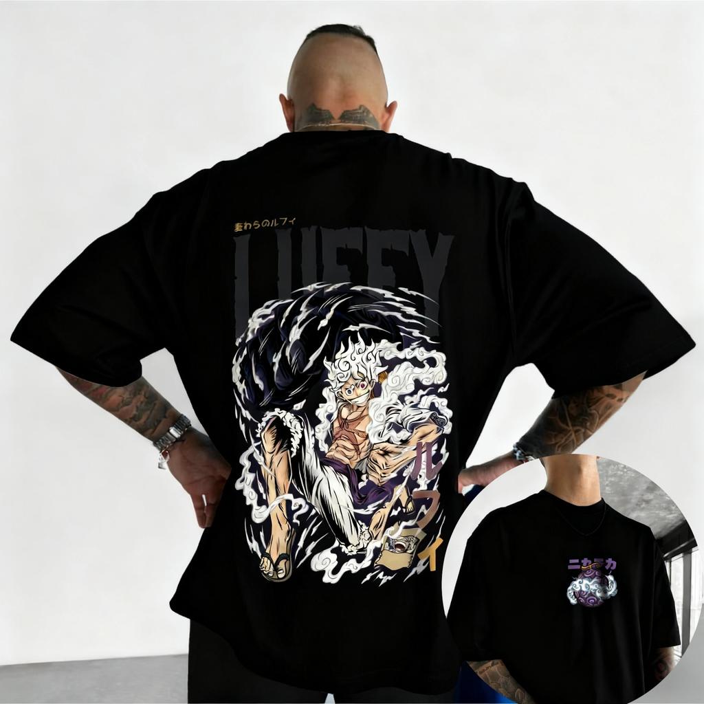 Bandai One Piece Luffy Zoro Printed Cotton Shortsleeved 2026 Summer Breathable Mens and Womens Loose Sporty Fashion Tshirt