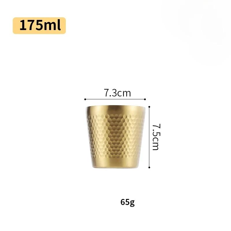 

Кружка для пива с двойными стенками, сохраняющая холод, 304 нержавеющая сталь, кружка с чеканной текстурой, кружки для воды, кофейная дорожная кружка, защита от ожогов, защита от падений 175-550ml