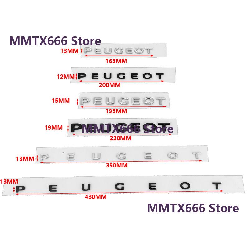 ABS black Car Tail Letter Emblem Sticker Rear Trunk L Badge for Peugeot 208 408 4008 GT 5008 307 508 206 207 301 3008 308 2008 207