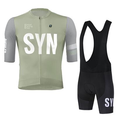 SYN Cycling Suit Set Men's Cycling Short Sleeved Top Summer Cycling Sportswear Mountain Bike Cycling Jersey Cycling Bib