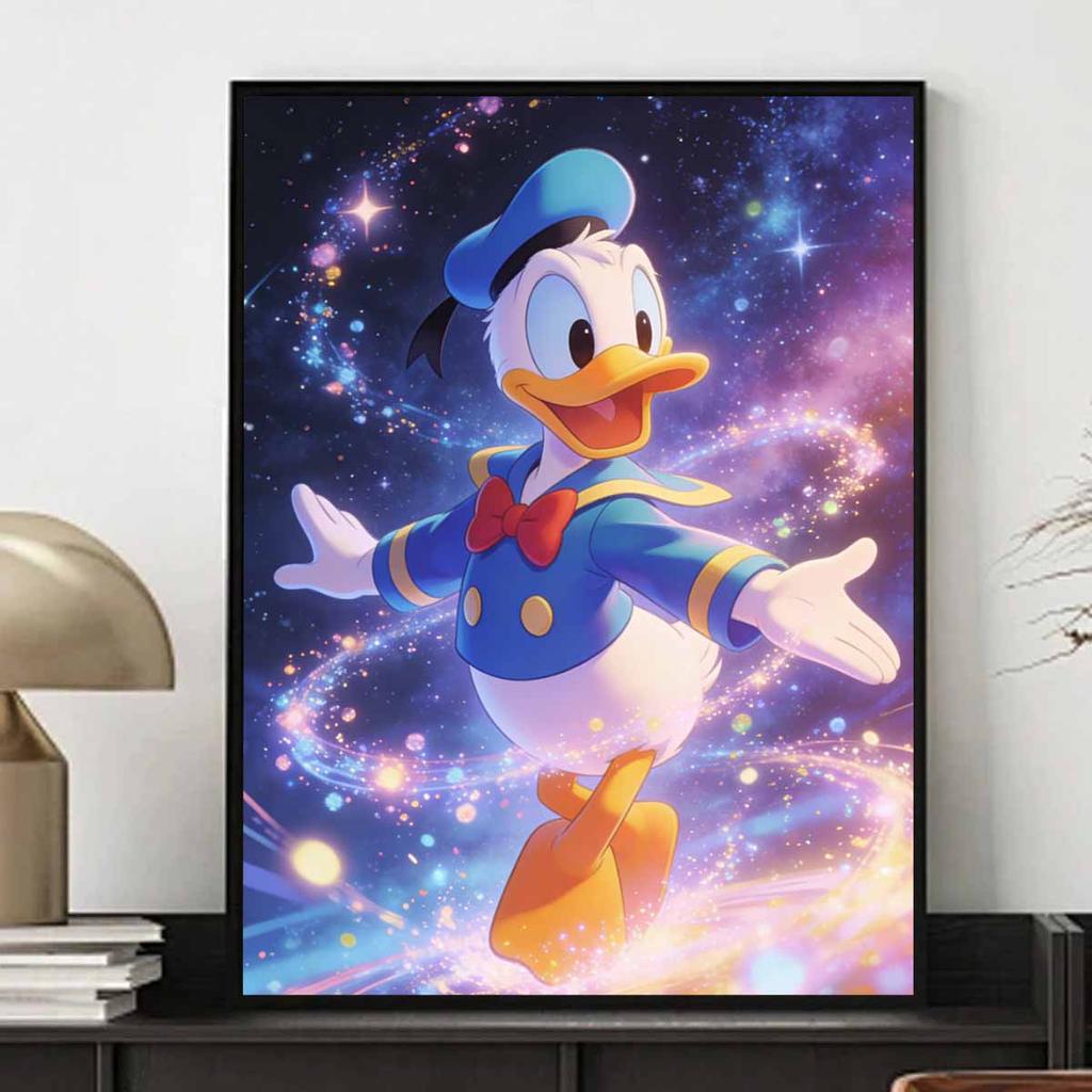 Disney Diamond Art Painting Kit Donald Duck Starry Night Wall Decor Handmade Gift for Fan
