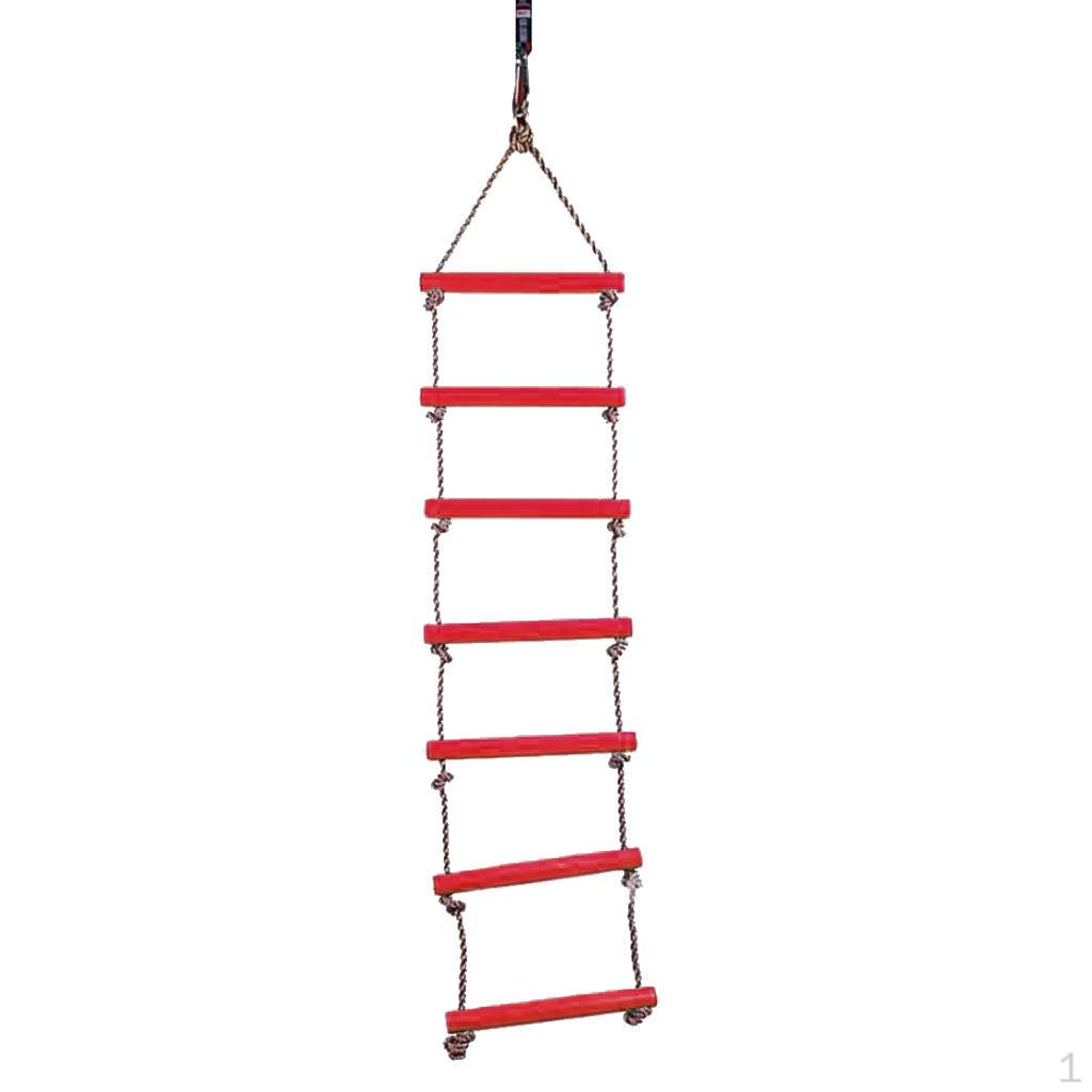 5/6 Rungs Rope Climbing Ladder Plarground Swing Seat Hanging Park Toy