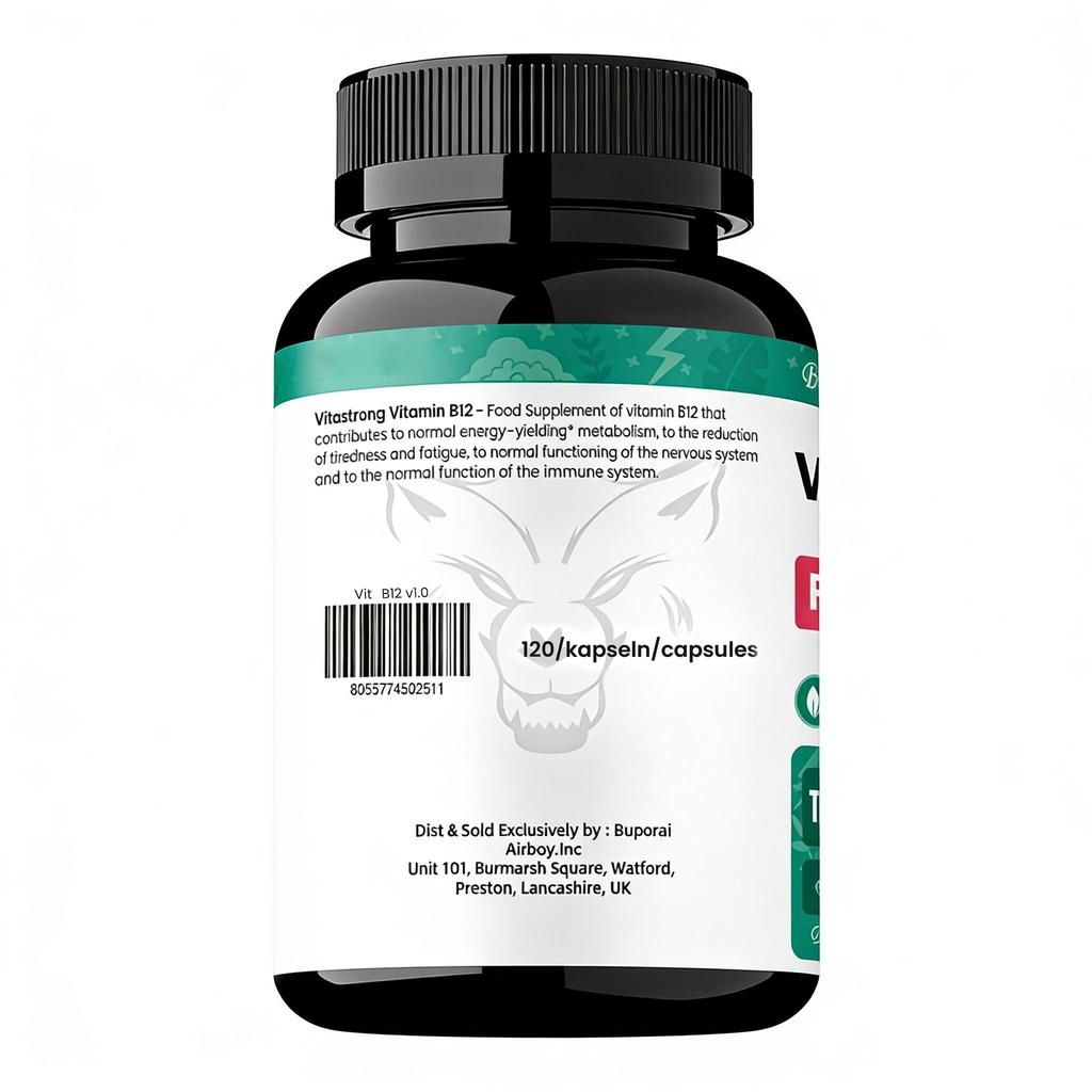 Vitamin B12 1000 mcg helps replenish energy and boost immunity. Vitamin B12 cyanocobalamin, gluten-free and GMO-free.