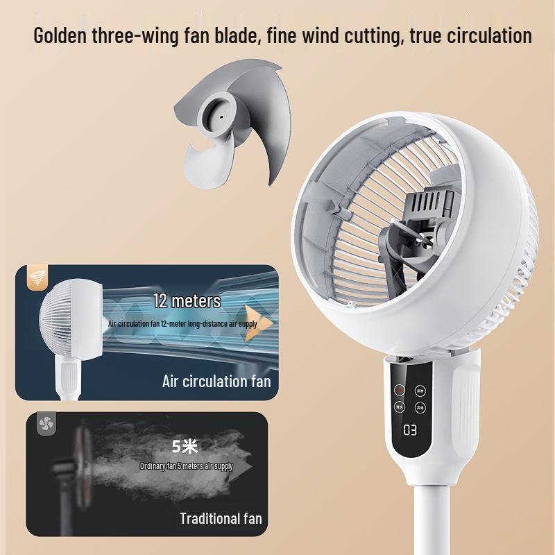 Silent Remote Control Electric Floor Fan for Home and Dorm