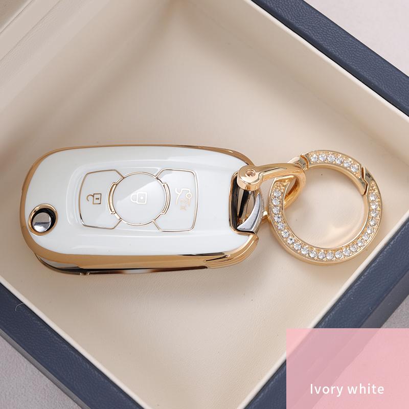 Soft Tpu Car Flip Key Case Cover Keychain For Buick Verano Encore Gx Gl6  -  For Opel Vauxhall Astra K Corsa E Protector