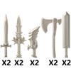 MOC Medieval Building Block Soldier Figure Weapon Accessories Battle Axe Bow Arrow Sword Sheath Shield Assembly Puzzle Brick Toy