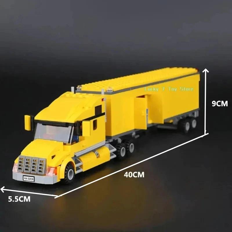 Stadtgebiet Hochwertige Serie Hochwertiger Transporter Hochwertig Gelb Hochwertig Groß Hochwertiger LKW Transportfahrzeug Bauklötze no original box yellow