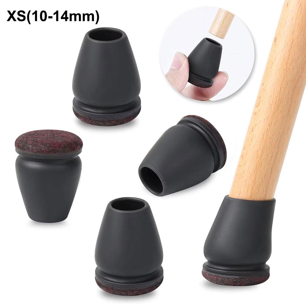 8PCS Chair Leg Floor Protector Felt Foot Cover 15° Diagonal with Thick TPE Pads Silicone Furniture Table Feet for Hardwood