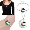 Flag Moon Palestine Pendant Necklace Woman Fashion Accessories Presents Girl
