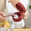 Japanese Style 2-in-1 Condiment Jar Spice Container with Spoon Airtight Kitchen Canister for Salt, Spices & Sugar