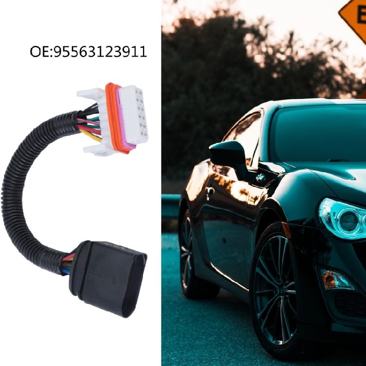 Sleeved Headlight Wiring Harness for Select 2003-2006 3.2L 4.5L Models, Front Lamp Repair Part 95563123911 for Repair Use