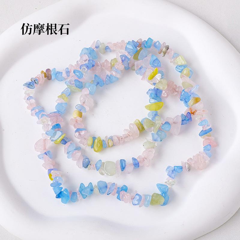 Naturweißes Pulver, gelber Amethyst-Bruchstein, Halbfertigprodukt, DIY, Farbige Kristallsteine, lose Perlen, Schmuckzubehör